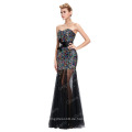 Grace Karin Neuer Entwurf sehen durch schwarze Spitze-Damen reizvolles Sequins-Abschlussball-Kleid CL6026